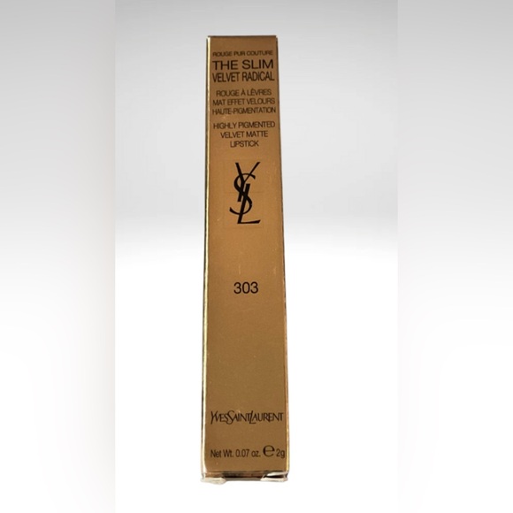 YSL Rouge Pur Couture The Slim Velvet Radical Lipstick – #303 Rose Incitement 💄 - Picture 5 of 5